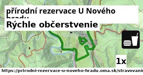 Rýchle občerstvenie, přírodní rezervace U Nového hradu