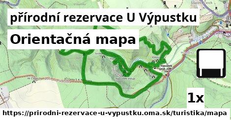 Orientačná mapa, přírodní rezervace U Výpustku