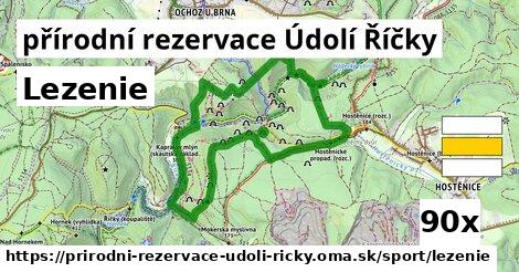 Lezenie, přírodní rezervace Údolí Říčky