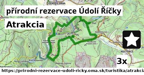 Atrakcia, přírodní rezervace Údolí Říčky