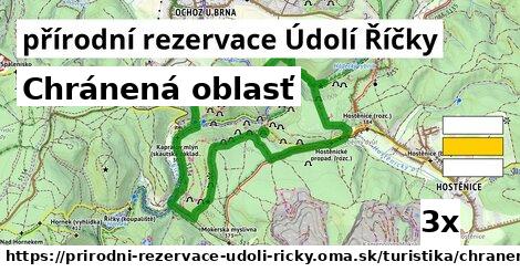 Chránená oblasť, přírodní rezervace Údolí Říčky