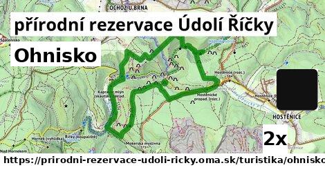 ohnisko v přírodní rezervace Údolí Říčky