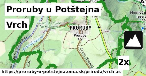 Vrch, Proruby u Potštejna