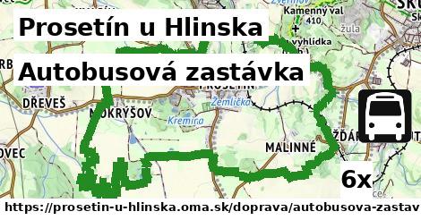 autobusová zastávka v Prosetín u Hlinska