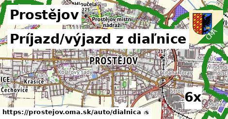 Príjazd/výjazd z diaľnice, Prostějov