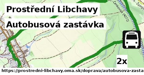 autobusová zastávka v Prostřední Libchavy