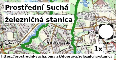 železničná stanica, Prostřední Suchá