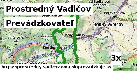 prevádzkovateľ v Prostredný Vadičov