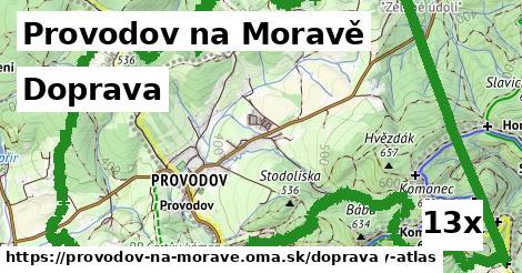 doprava v Provodov na Moravě