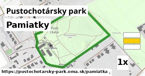 pamiatky v Pustochotársky park