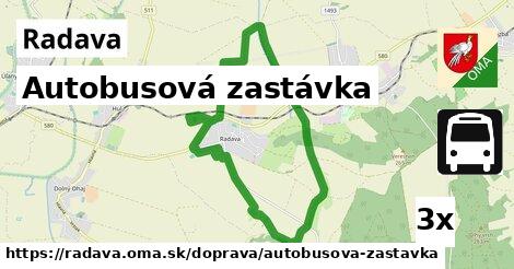 Autobusová zastávka, Radava