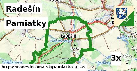 pamiatky v Radešín