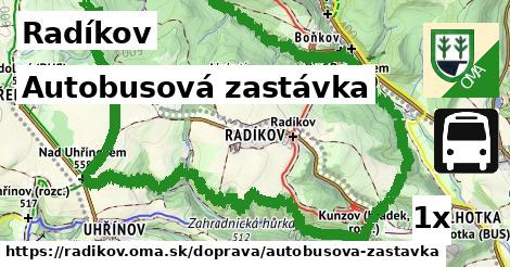 autobusová zastávka v Radíkov