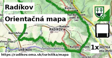 Orientačná mapa, Radíkov