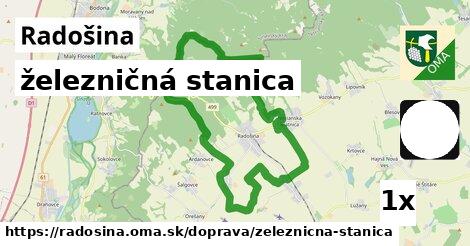 železničná stanica, Radošina