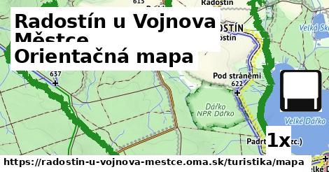 orientačná mapa v Radostín u Vojnova Městce