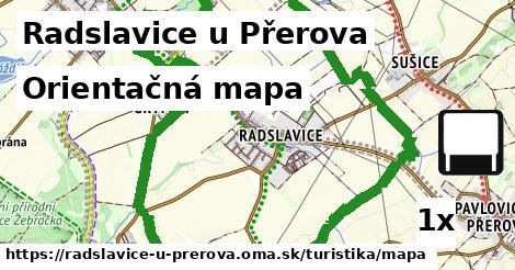 orientačná mapa v Radslavice u Přerova