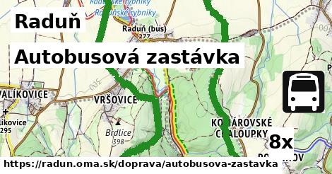 Autobusová zastávka, Raduň