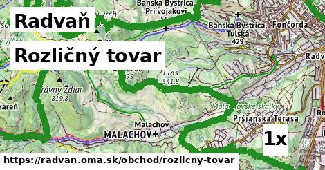 rozličný tovar v Radvaň