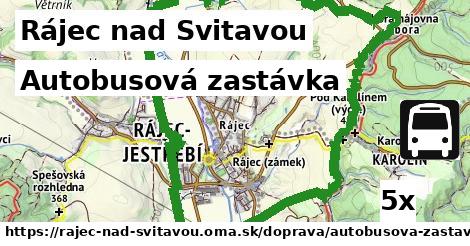 autobusová zastávka v Rájec nad Svitavou