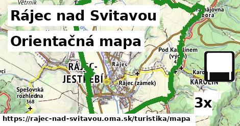 Orientačná mapa, Rájec nad Svitavou