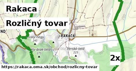 rozličný tovar v Rakaca