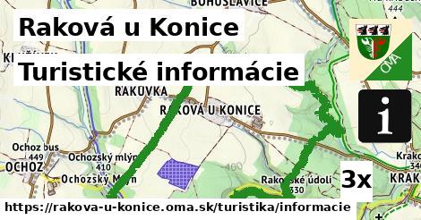 Turistické informácie, Raková u Konice