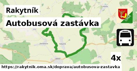 autobusová zastávka v Rakytník