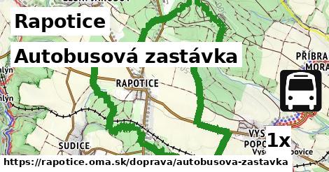 Autobusová zastávka, Rapotice