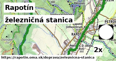 železničná stanica, Rapotín