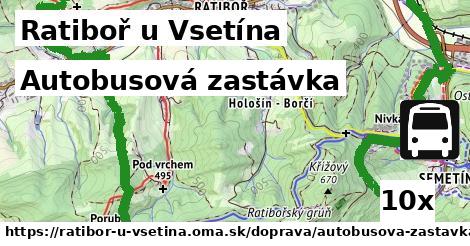 autobusová zastávka v Ratiboř u Vsetína