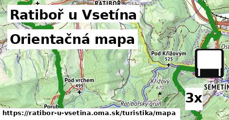 Orientačná mapa, Ratiboř u Vsetína