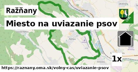 miesto na uviazanie psov v Ražňany