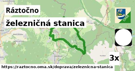 železničná stanica v Ráztočno