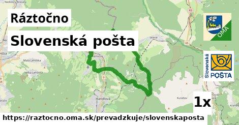 Slovenská pošta, Ráztočno