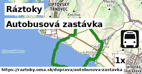 Autobusová zastávka, Ráztoky