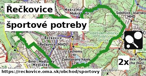 športové potreby, Řečkovice