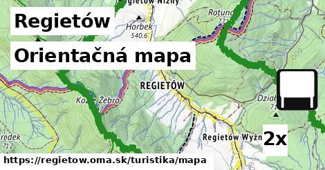 orientačná mapa v Regietów