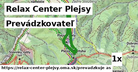 prevádzkovateľ v Relax Center Plejsy