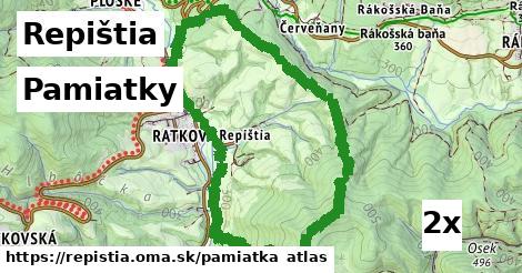 pamiatky v Repištia