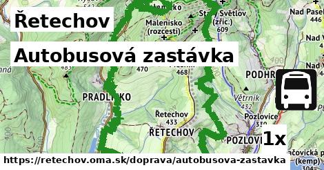 autobusová zastávka v Řetechov