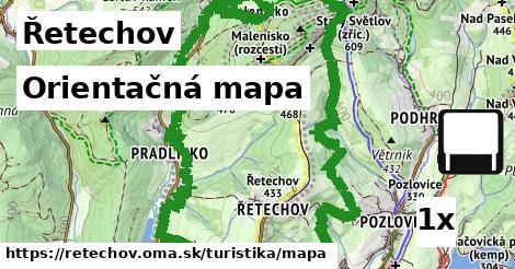 orientačná mapa v Řetechov