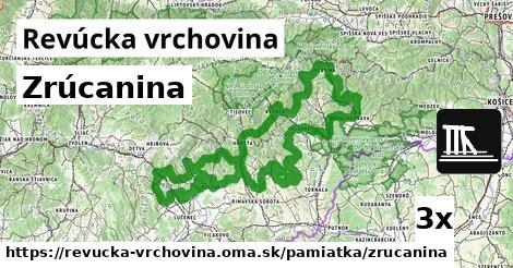 Zrúcanina, Revúcka vrchovina