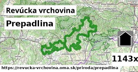 Prepadlina, Revúcka vrchovina