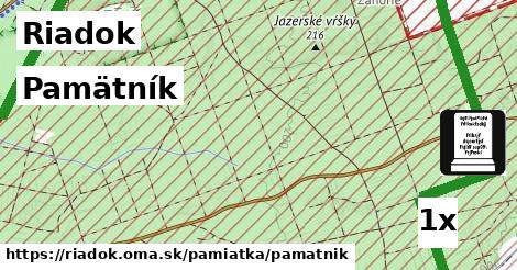 Pamätník, Riadok