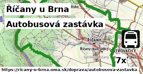 Autobusová zastávka, Říčany u Brna