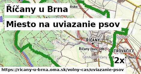 miesto na uviazanie psov v Říčany u Brna