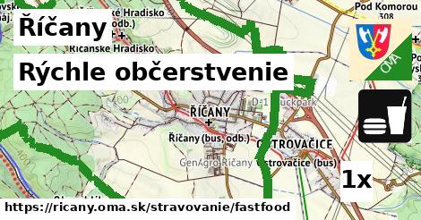 rýchle občerstvenie v Říčany