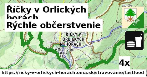 Rýchle občerstvenie, Říčky v Orlických horách