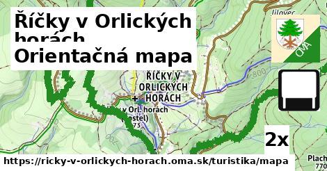 Orientačná mapa, Říčky v Orlických horách